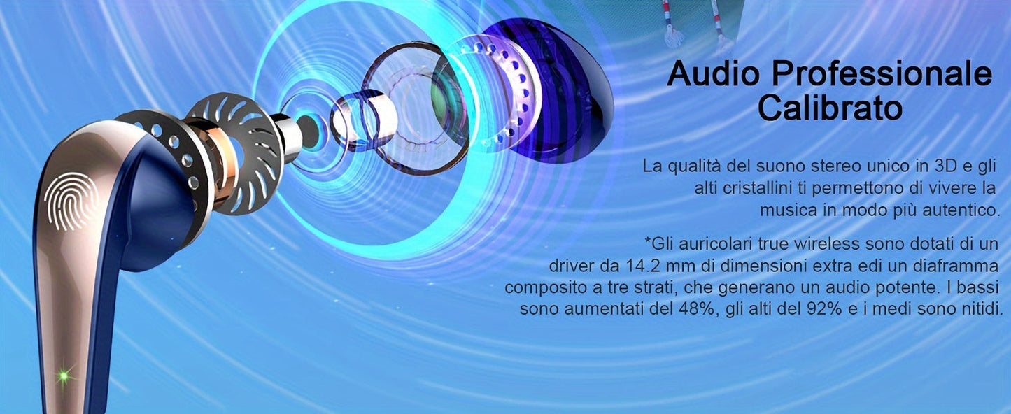 40H Wireless Earbuds, HiFi Stereo Earphones with ENC Noise Cancelling Mic