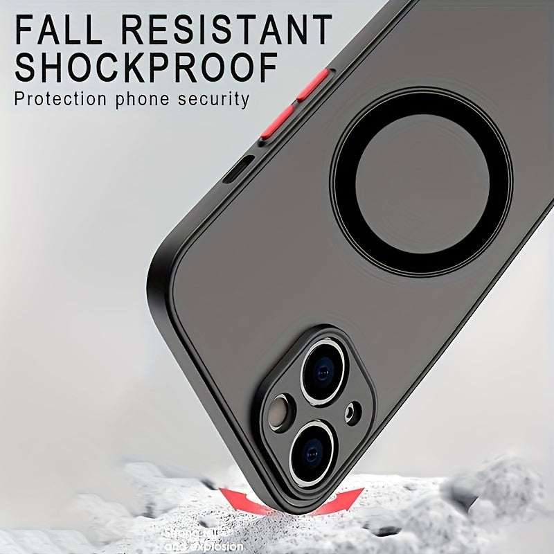 Luxury Matte Magnetic Wireless Charging Phone Case