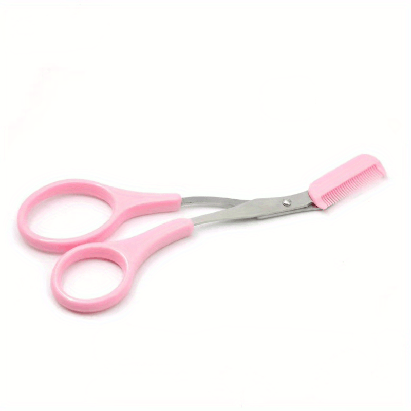 High-Quality Stainless Steel Eyebrow Scissors with Comb