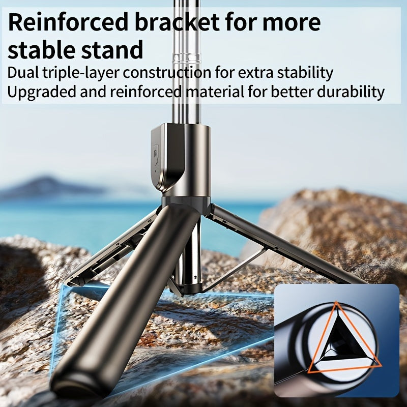 Capture Perfect Selfies Anywhere: Extendable Tripod Stand With Wireless Remote For IPhone
