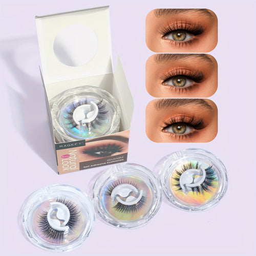 3 Pairs Self-adhesive False Eyelashes Without Glue