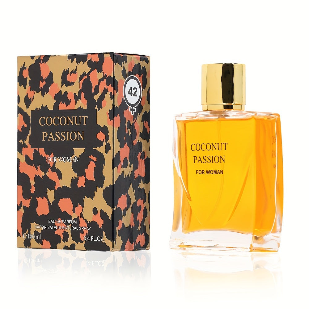 3.38oz Eau De Parfum For Women with Lasting Coconut, Vanilla, Chamomile Fragrance