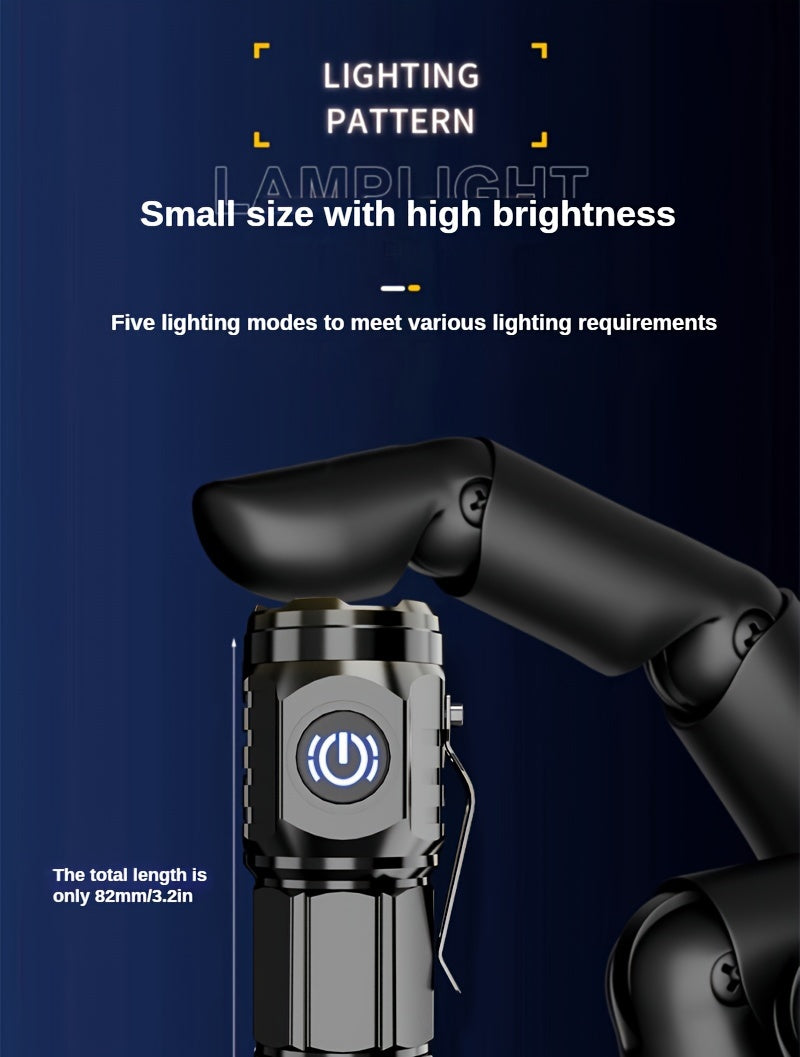 Mini LED USB Rechargeable Flashlight