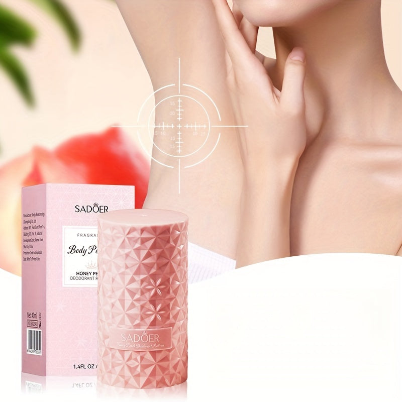 Refreshing Honey Peach Body Perfume, Roll Deodorant Balm Solid For Women 40ml