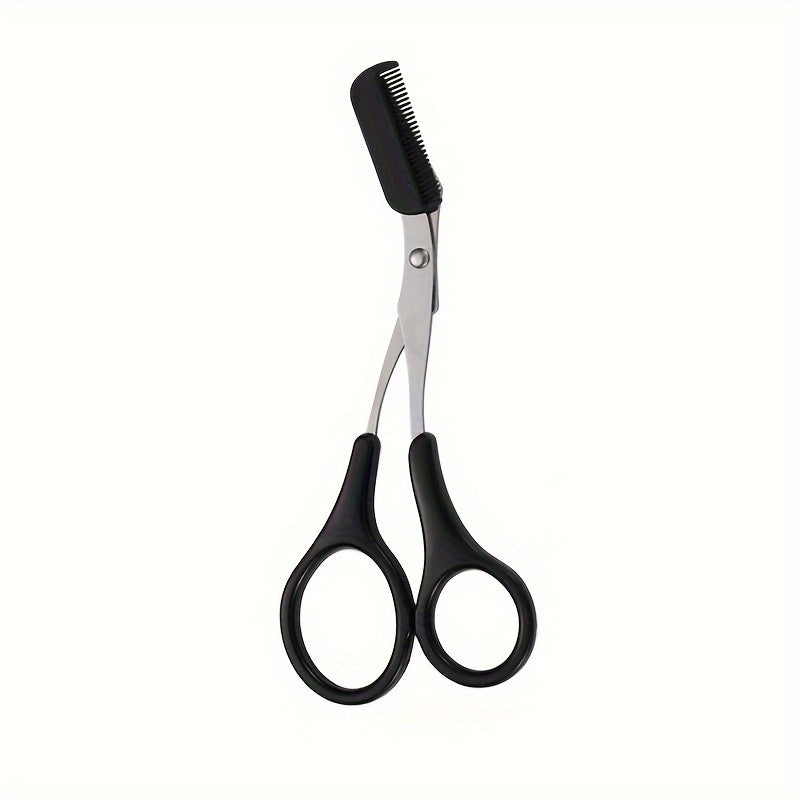 High-Quality Stainless Steel Eyebrow Scissors with Comb