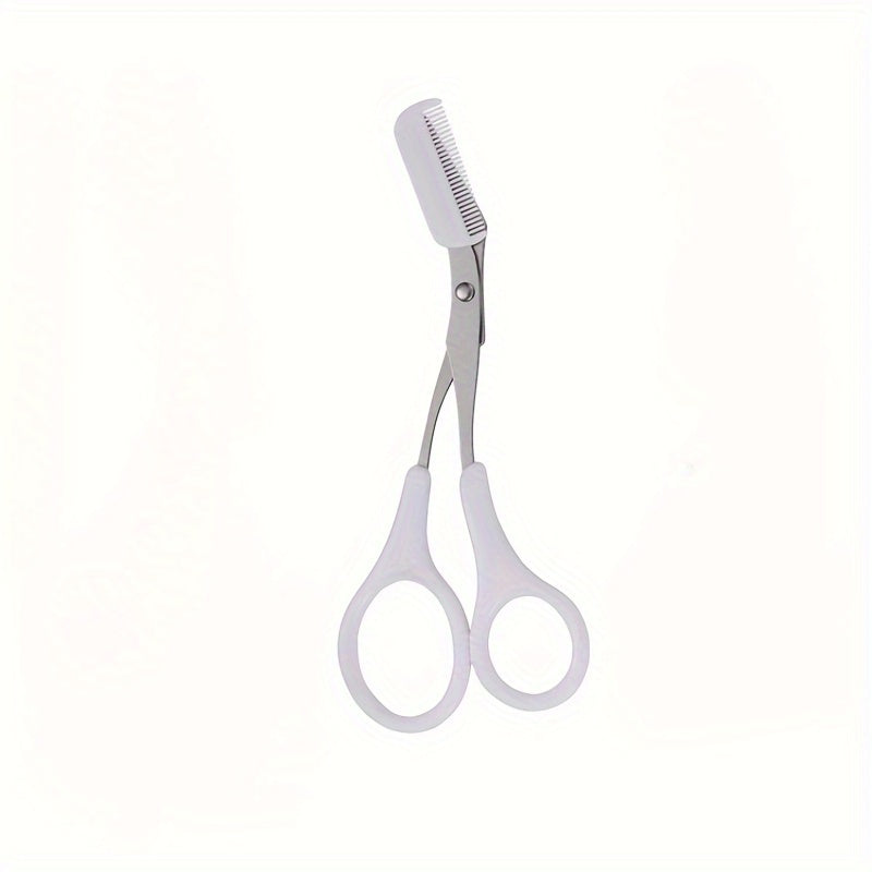 High-Quality Stainless Steel Eyebrow Scissors with Comb