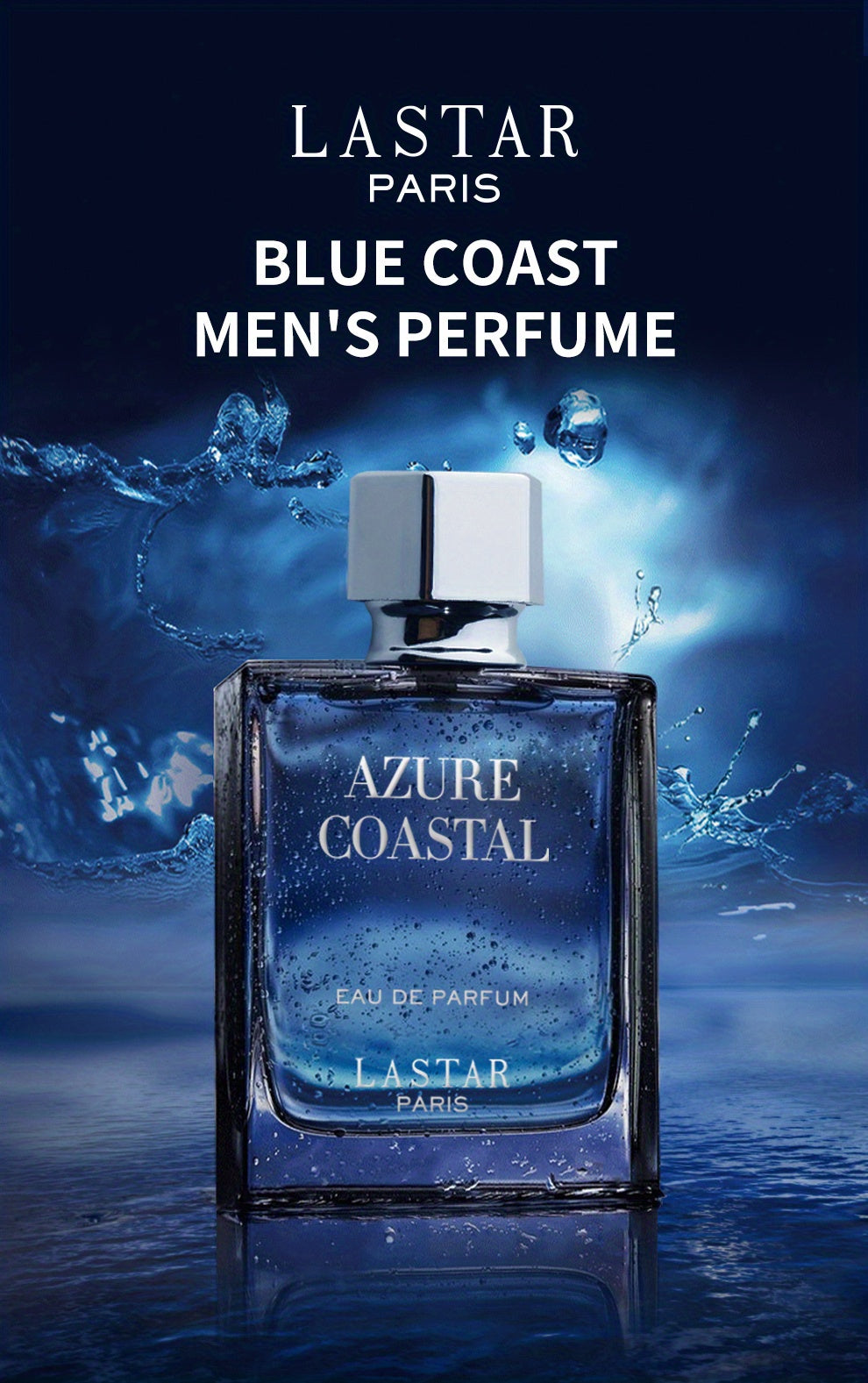 Cologne Perfume For Men Azure Coastal, 50ml/1.7fl.oz