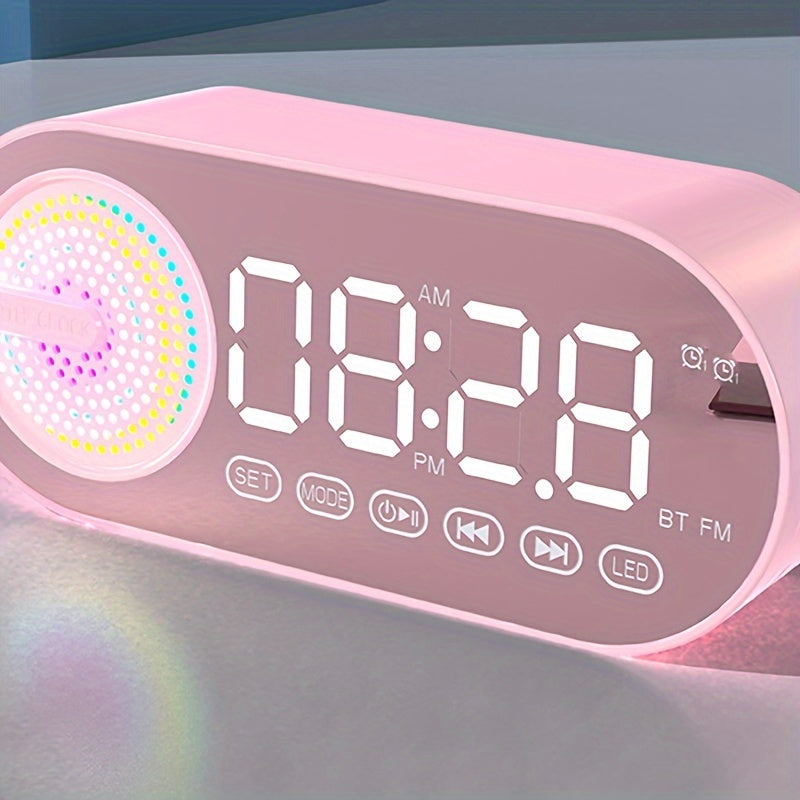 Dual speaker wireless clock speaker, subwoofer 3D Surround Sound, no sense of delay does not card, super-durable