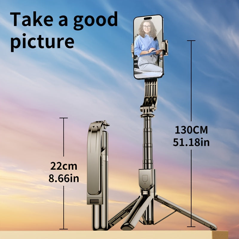 Capture Perfect Selfies Anywhere: Extendable Tripod Stand With Wireless Remote For IPhone