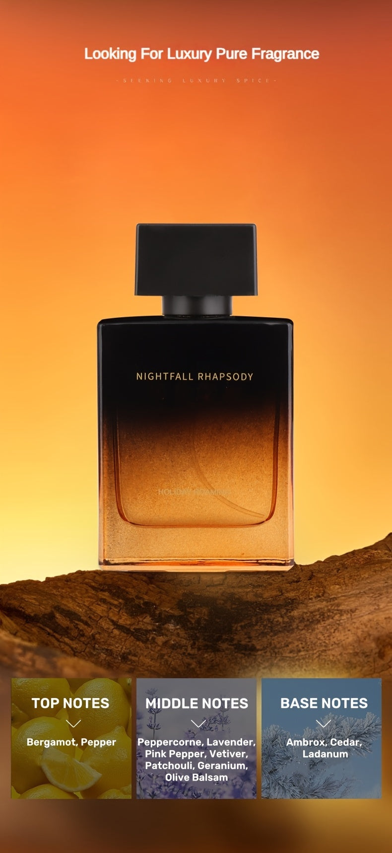 Men's Cologne, 1.69oz, Woody Citrus Scent