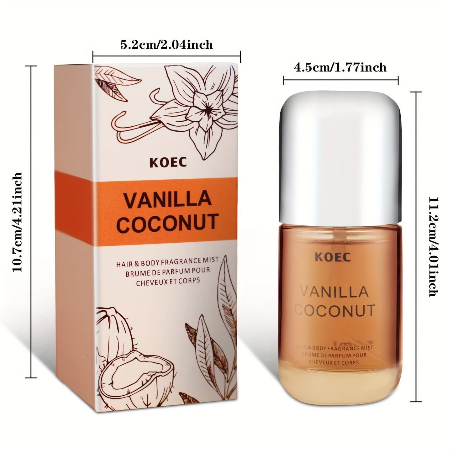 Vanilla Coconut Hair And Body Fragrance Spray
