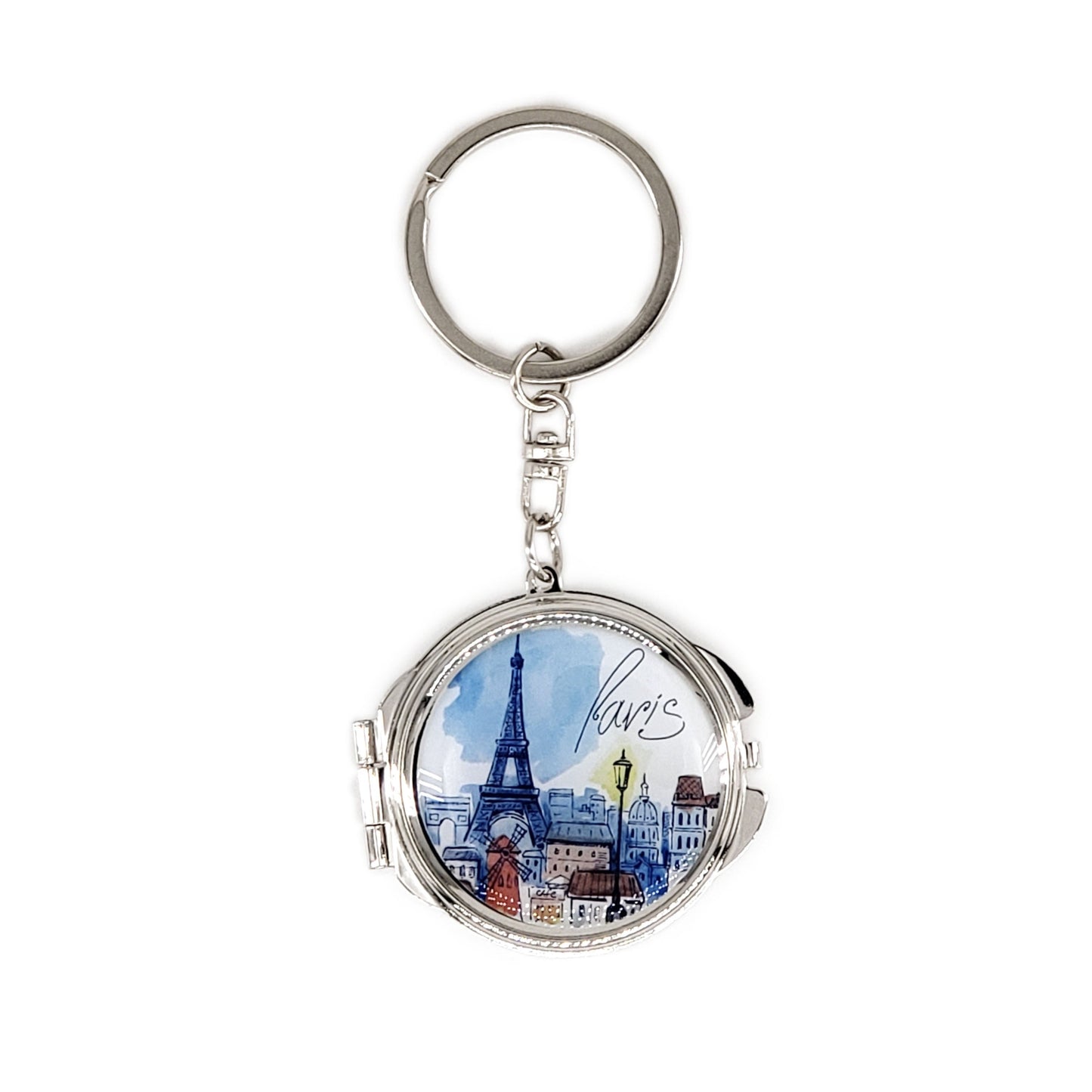 Paris Eiffel Tower Compact Mirror Keychain