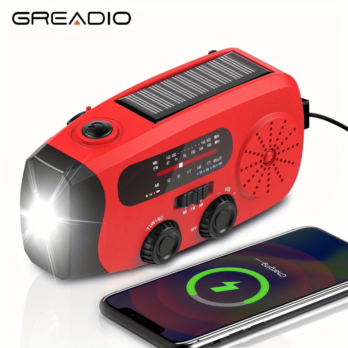 2000mAh Emergency Power Hand Crank Radio - Home Audio Compact Radios