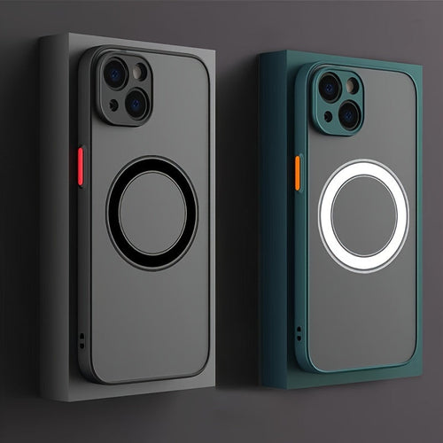Luxury Matte Magnetic Wireless Charging Phone Case