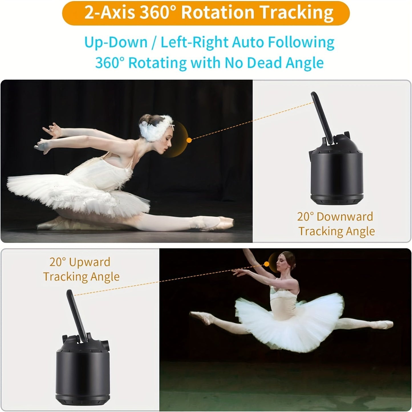 Auto Face Tracking Tripod 360° Rotation Phone Holder