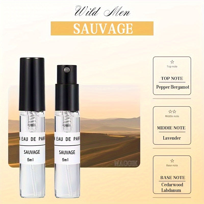 Men's Perfume Casual Daily Mini Perfume, 10 Mini Sprays (0.17 oz Each)