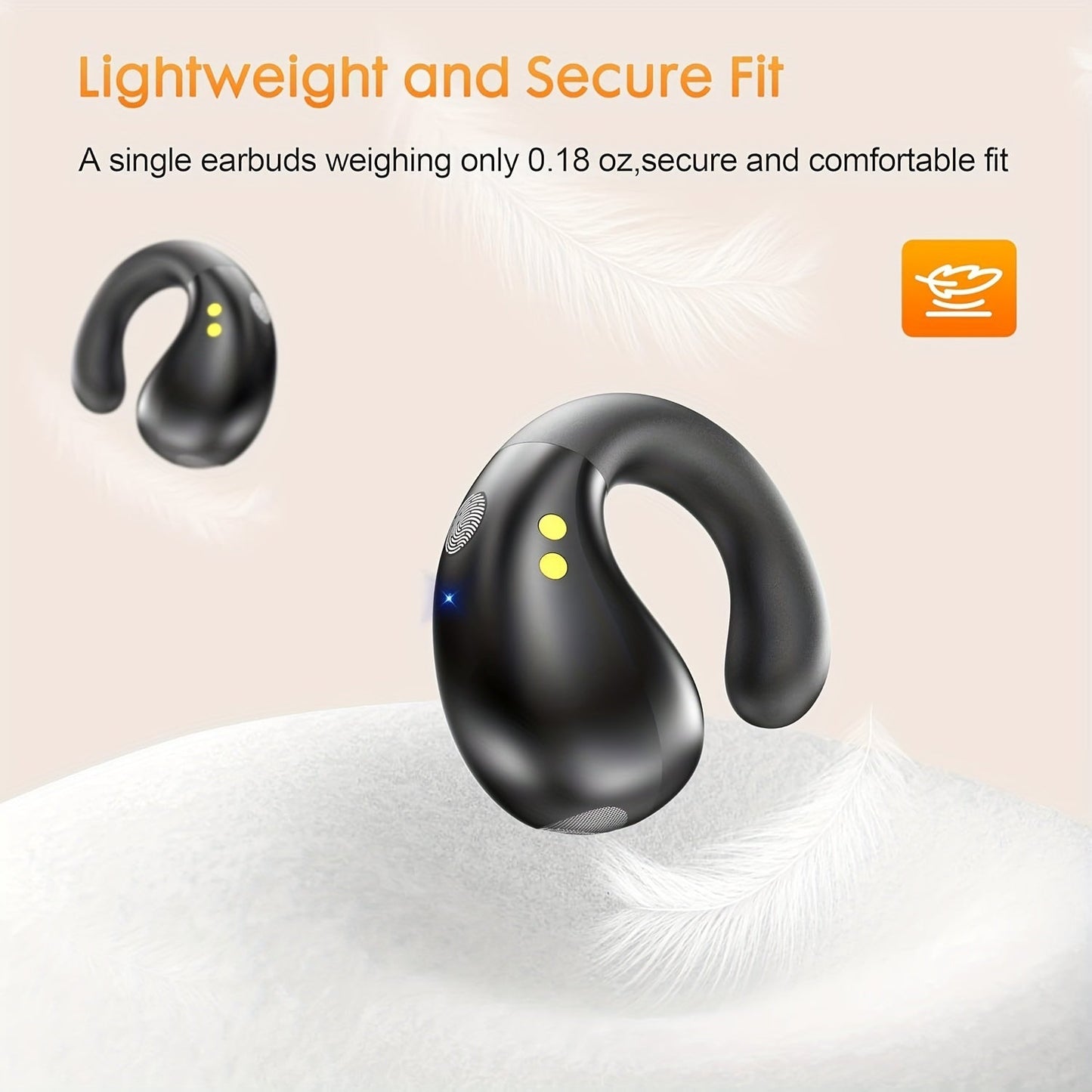 Wireless Earbuds 5.3 Sport Earphones Built-in Mic With Ear Hooks