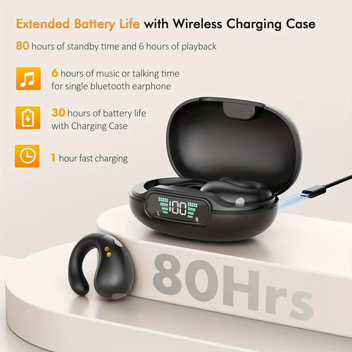 Wireless Earbuds 5.3 Sport Earphones Built-in Mic With Ear Hooks