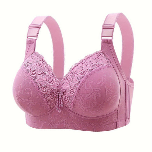 Comfy Lace Wireless Push-Up Bra - Everyday Bras for Women - Soft, Breathable, and Supportive Lingerie with Underwire-Free Design for Comfortable All-Day Wear