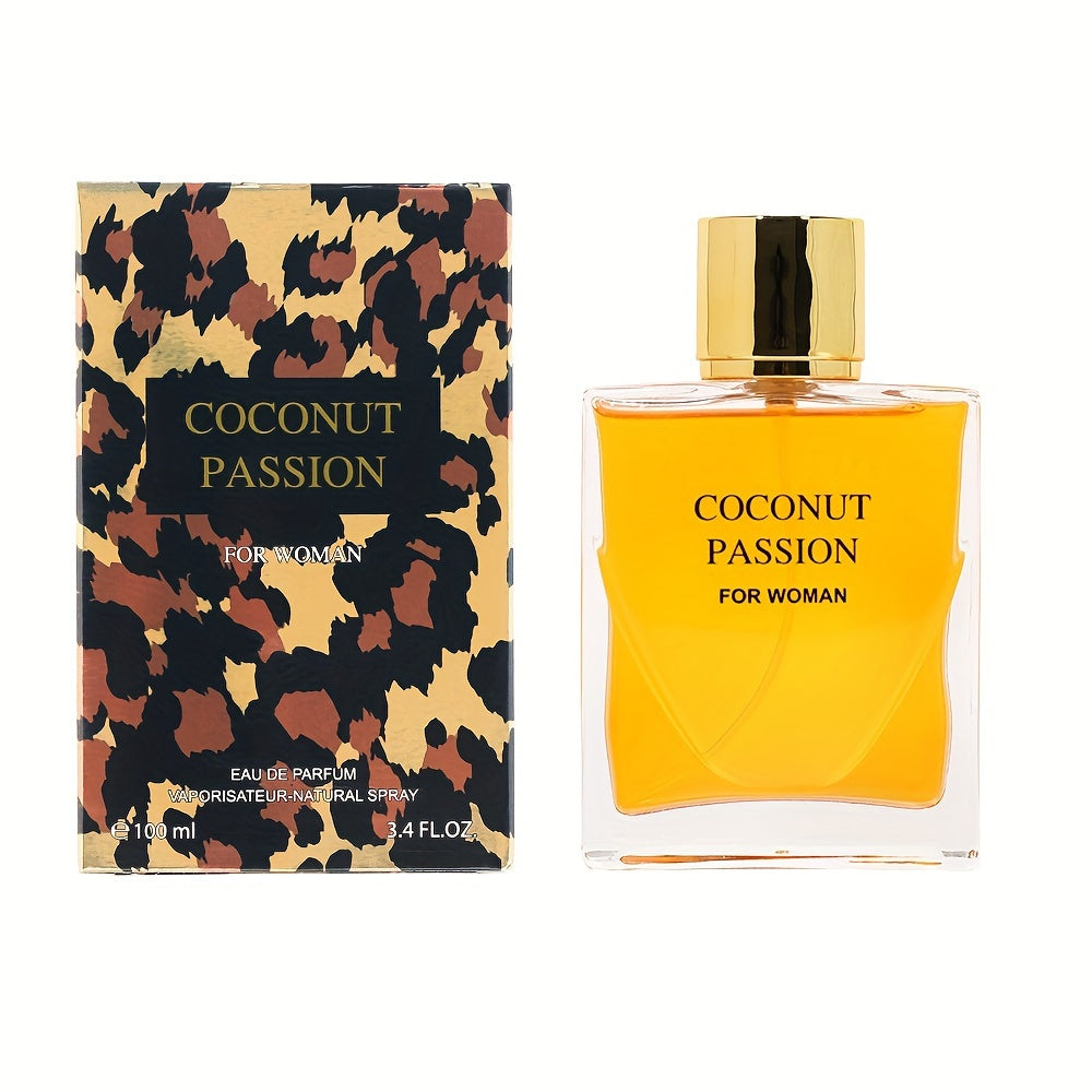 3.38oz Eau De Parfum For Women with Lasting Coconut, Vanilla, Chamomile Fragrance