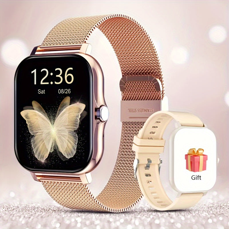 Full Touch Screen Display Smart Watch with Steel Band