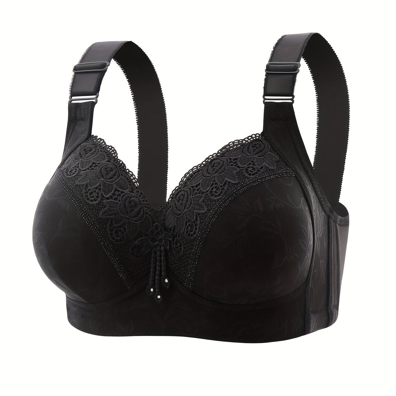 Comfy Lace Wireless Push-Up Bra - Everyday Bras for Women - Soft, Breathable, and Supportive Lingerie with Underwire-Free Design for Comfortable All-Day Wear