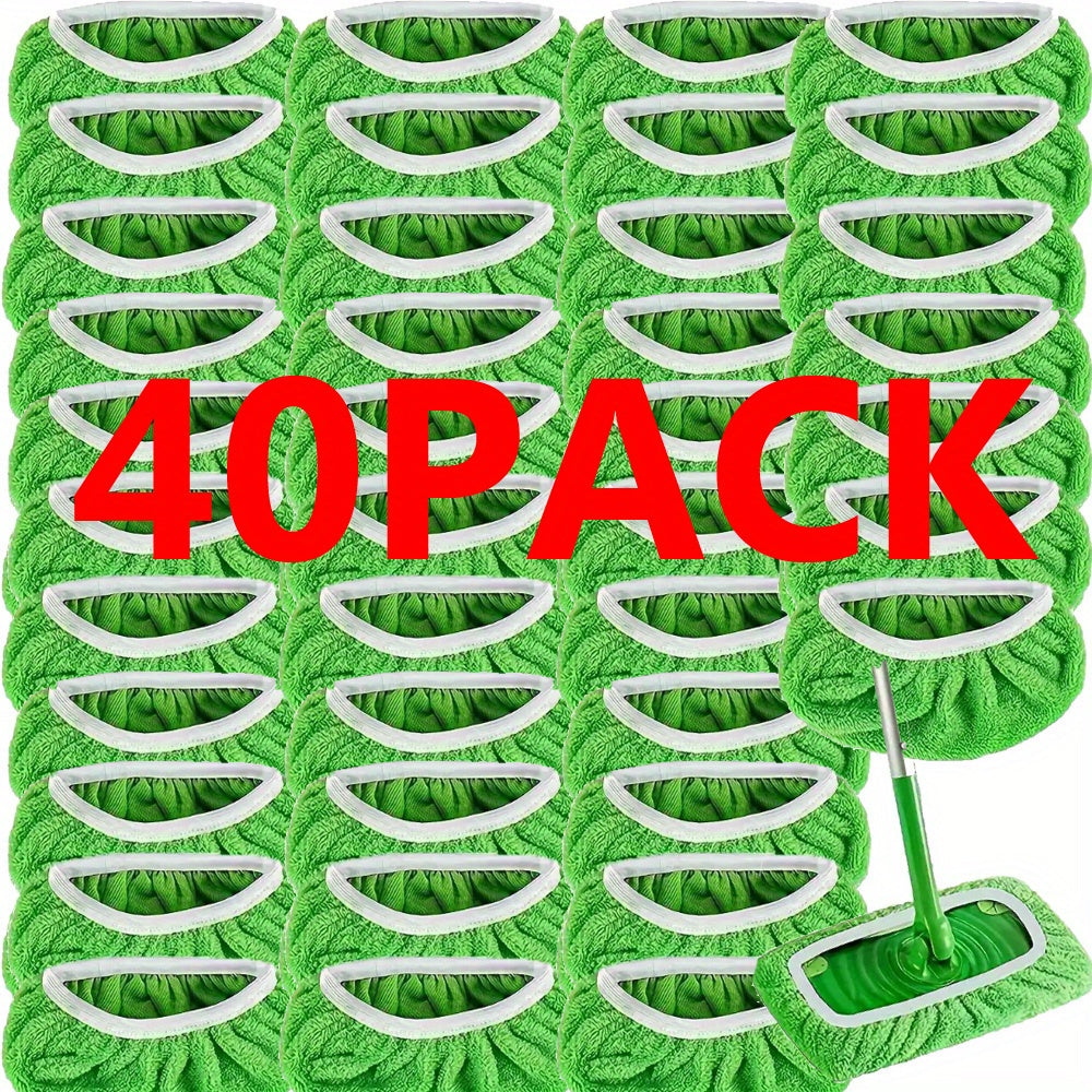 4/ 40pcs Premium Microfiber Sweeper Mop Pads - Reusable and Washable Dry