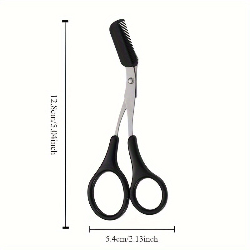 High-Quality Stainless Steel Eyebrow Scissors with Comb