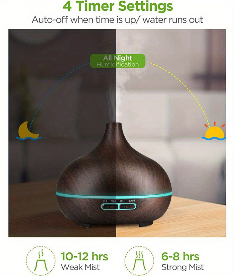 USB-Powered 18.6Oz Essential Oil Diffuser with Remote Control