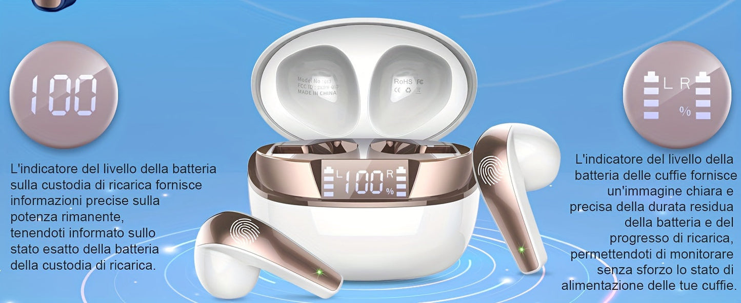 40H Wireless Earbuds, HiFi Stereo Earphones with ENC Noise Cancelling Mic