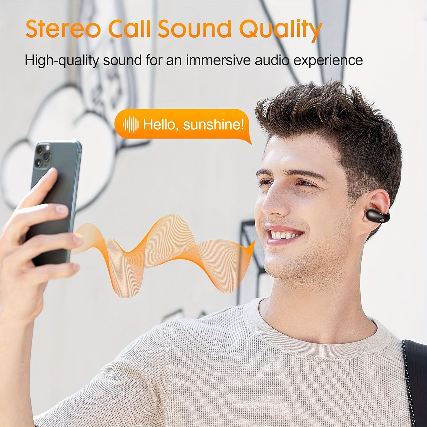 Wireless Earbuds 5.3 Sport Earphones Built-in Mic With Ear Hooks