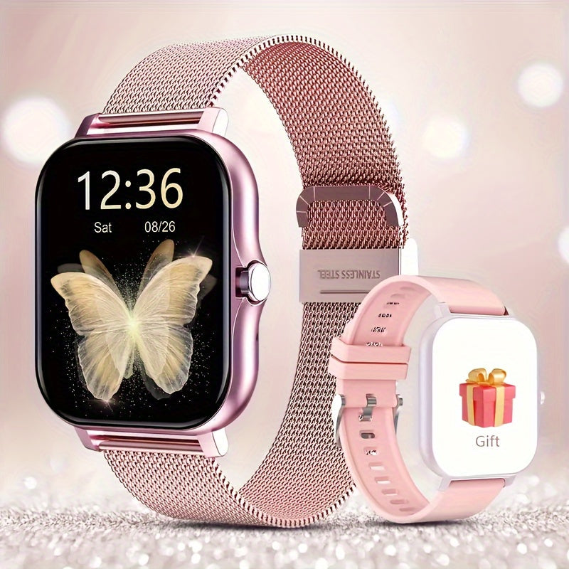 Full Touch Screen Display Smart Watch with Steel Band