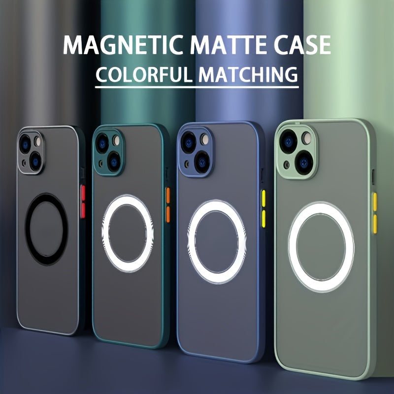 Luxury Matte Magnetic Wireless Charging Phone Case