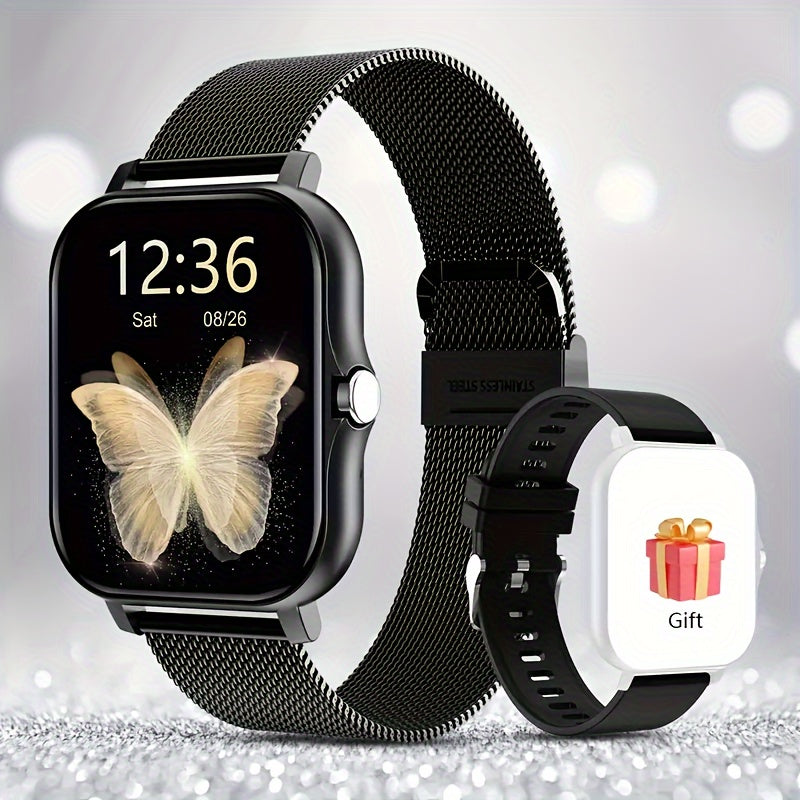 Full Touch Screen Display Smart Watch with Steel Band