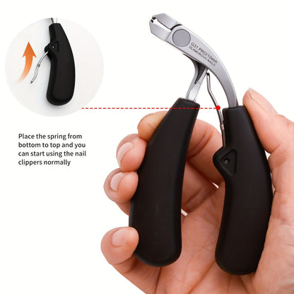 Heavy-Duty Stainless Steel Nail Clippers with Curved Blade