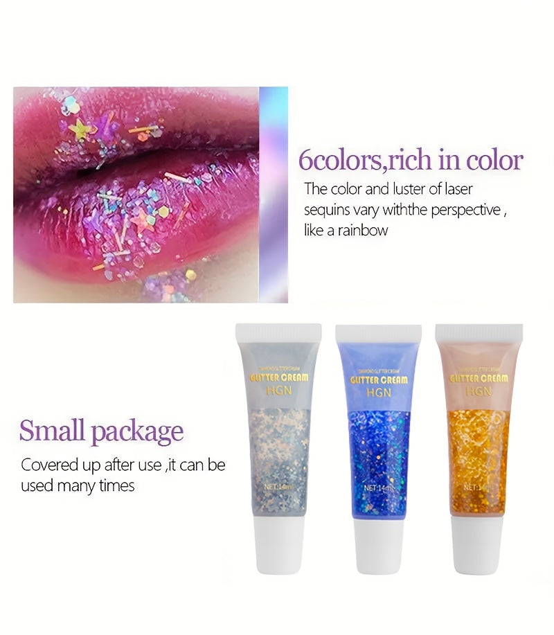 Mermaid Sequins Body Glitter Gel Make Up