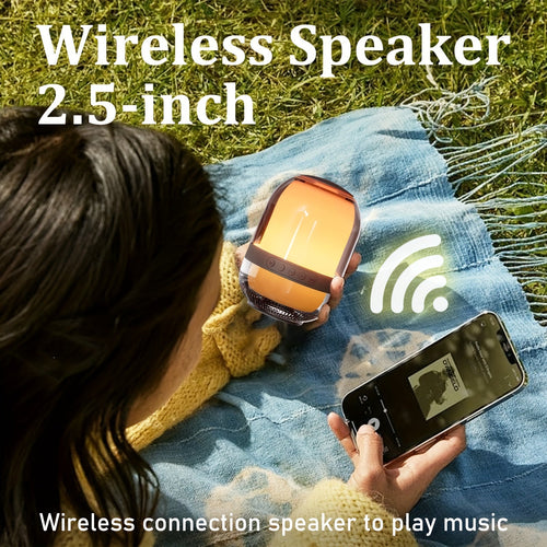 Creative Mini Speaker, Wireless Connection Speaker, Portable Square Speaker, Home Gathering Speaker, RGB Flow Light Effect Speaker