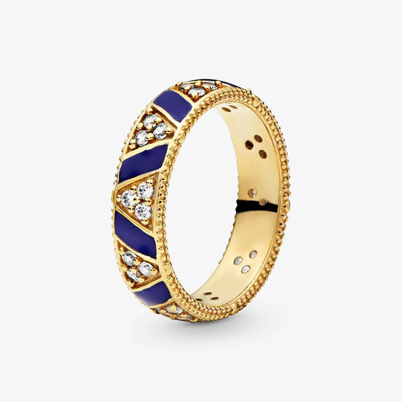 Stunning Royal Blue Spiral Ring