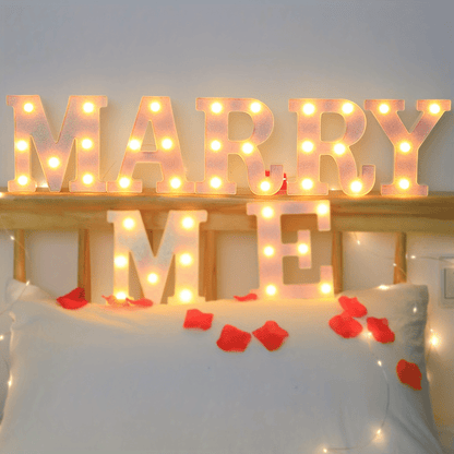 Lighting Glowing Letters Light