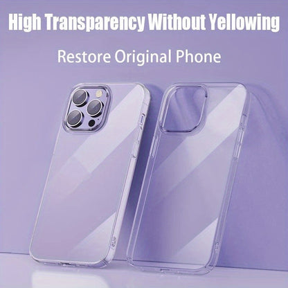 Transparent Phone Case For iPhone 15 11 12 13 14 Pro Max Soft TPU Silicone