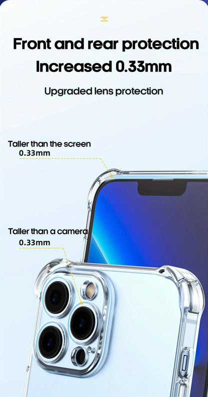 Shockproof TPU Clear Case for iPhone 15/14/13/12/11/ XS Pro Max