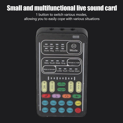 Handheld Voice Changer with 8 Different Sounds, 8 Built in Sound Effects, Surprise, High Device Compatibility, Small Size, Plug and Play