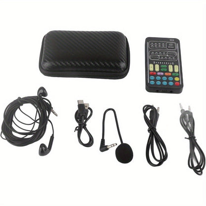 Handheld Voice Changer with 8 Different Sounds, 8 Built in Sound Effects, Surprise, High Device Compatibility, Small Size, Plug and Play