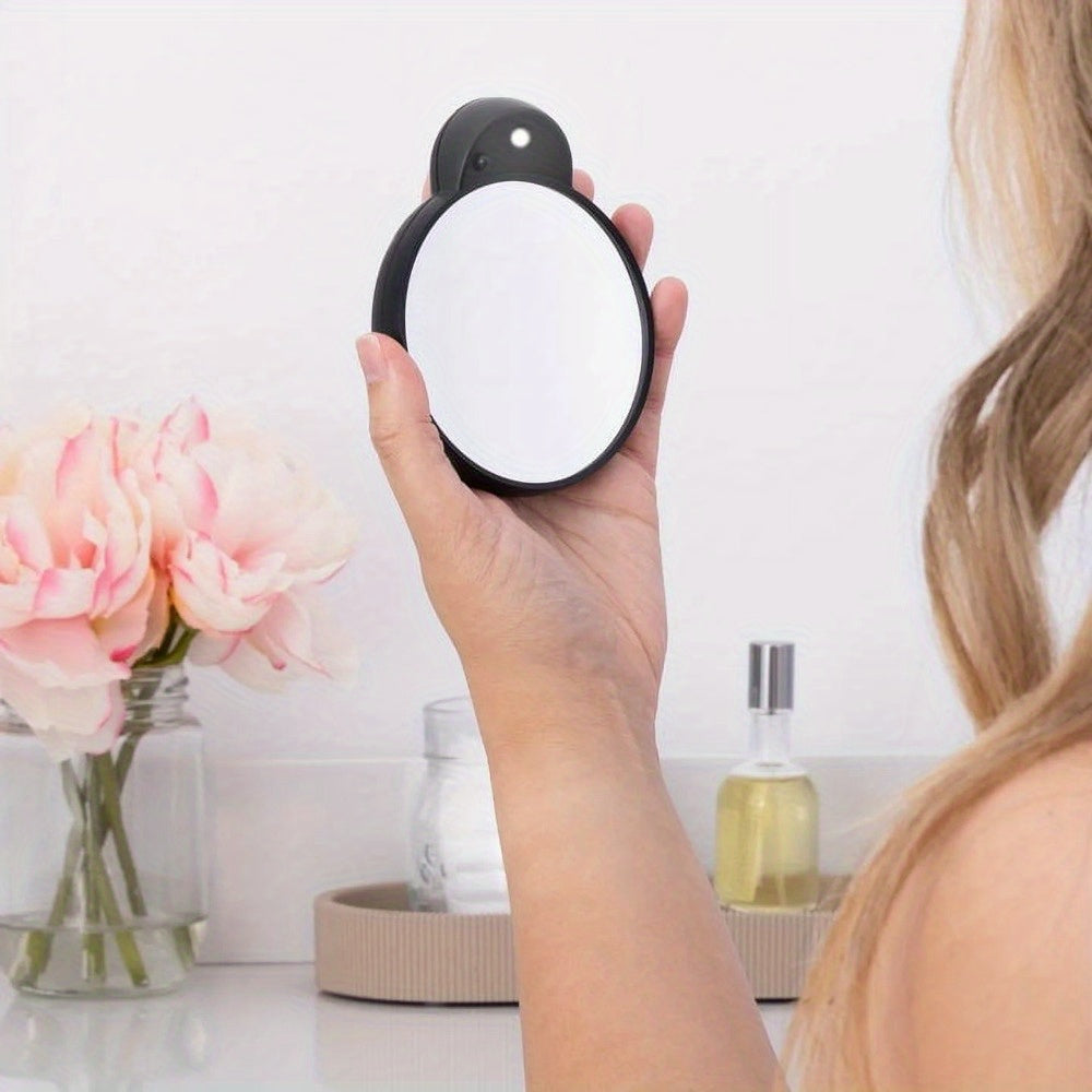 LED Lighted Compact Makeup Mirror with 10X Magnification