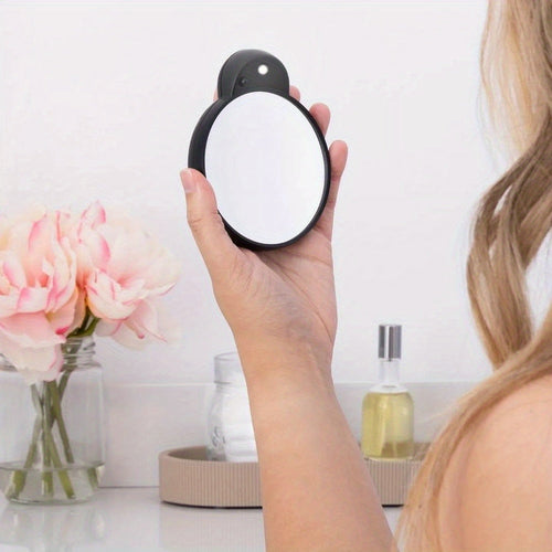 LED Lighted Compact Makeup Mirror with 10X Magnification