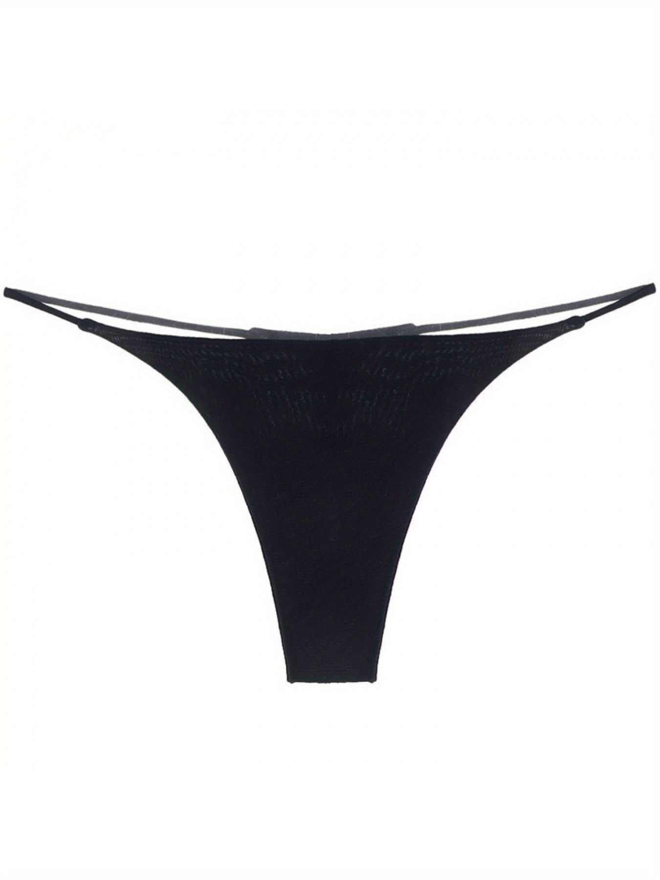 5 Pcs Double Spaghetti Straps Sexy Low Waisted T-Shaped Thong Bikini Women's Erotic Panties
