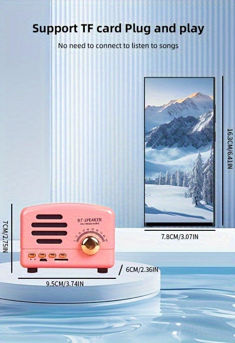 Wireless Portable Speaker Styling High-value Audio Desktop Home Giftable-Multi-color-1PC