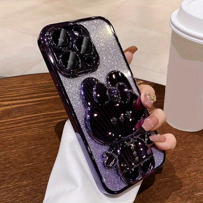 Kawaii Cat Invisible Make-up Mirror Bracket Anti-Fall Phone Case