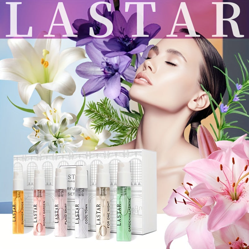 6pcs LASTAR Perfume Set For Women, Assorted Scent Collection