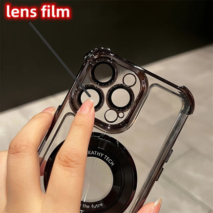 Luxury Wireless Charging Magnetic Ring Bracket Case